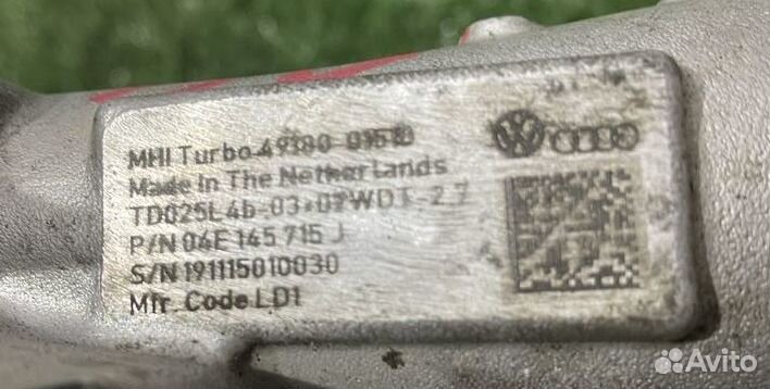 Турбокомпрессор (турбина) 1,4 tfsi Audi A4 (B9)