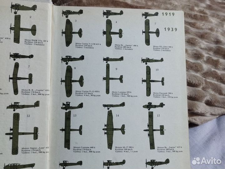 Книга о самолëтах 1975 г. на чешском языке