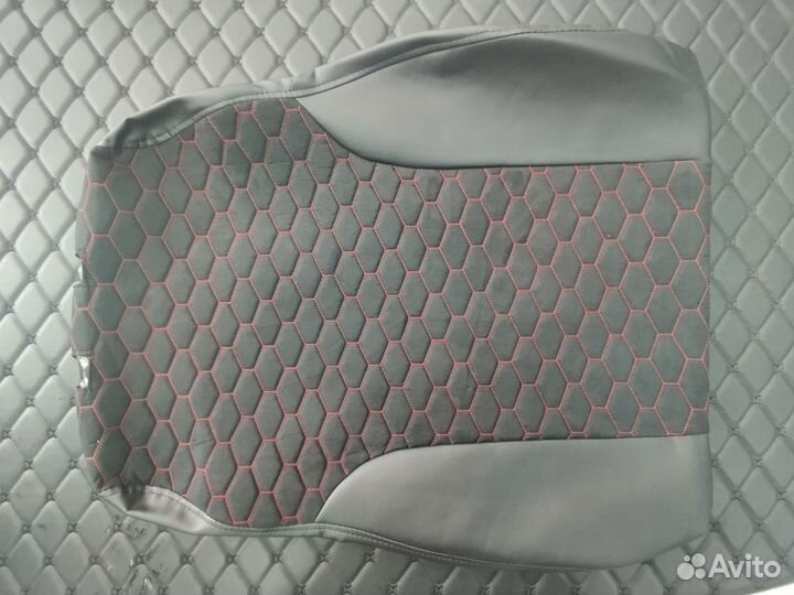 Чехлы LADA Granta FL (Lux) Алькантара Соты