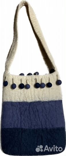 Cумка хобо валяная шерсть ручная работа