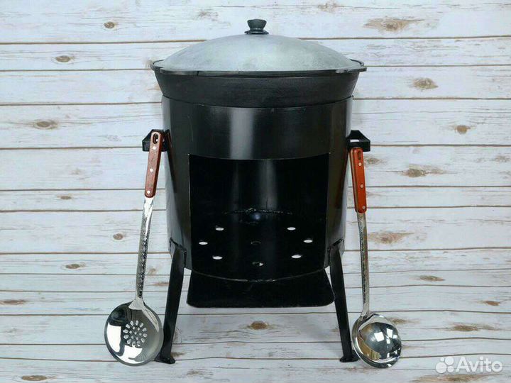 Шумовка + половник (комплект). Казанов нет