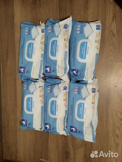 Салфетки для ухода за лежачими больными, 80 шт XXL