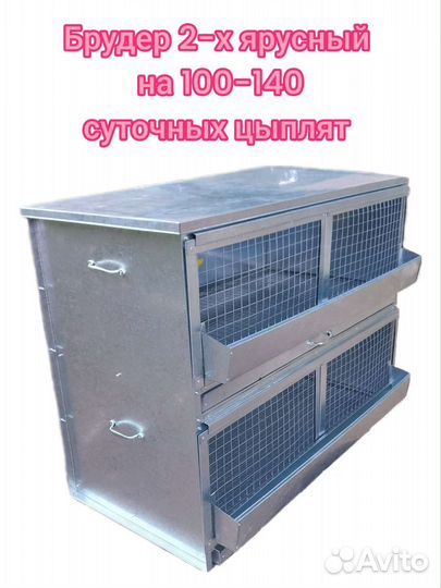 Брудер 2-х ярусный для цыплят