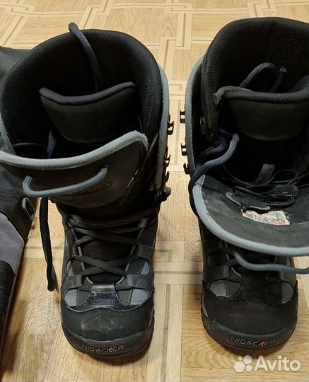 Комплект: сноуборд, ботинки, крепления, чехол