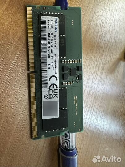 Модуль памяти samsung SO - dimm DDR5 8гб 5600мгц