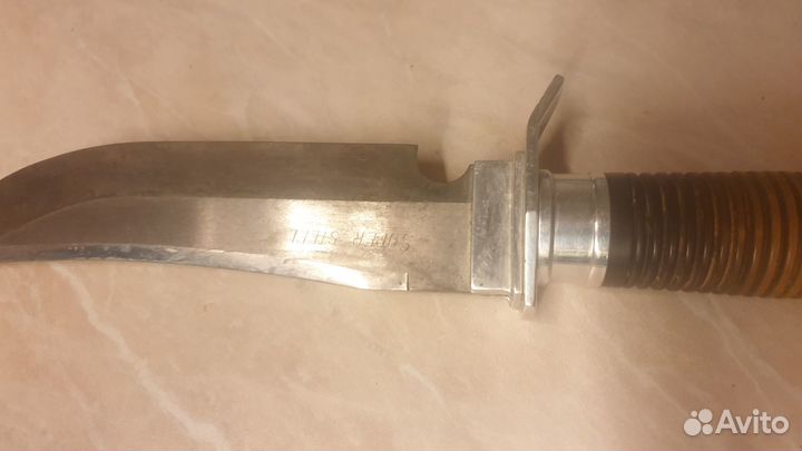 Нож Аллигатор кованный с кожанными ножнами