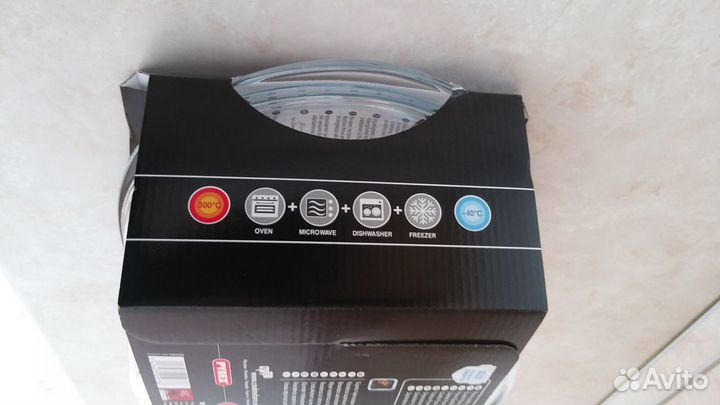 Новая кастрюля 3,5л +крышка стекло термостойкое