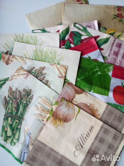 Скрапбукинг - салфетки и деревянные дощечки