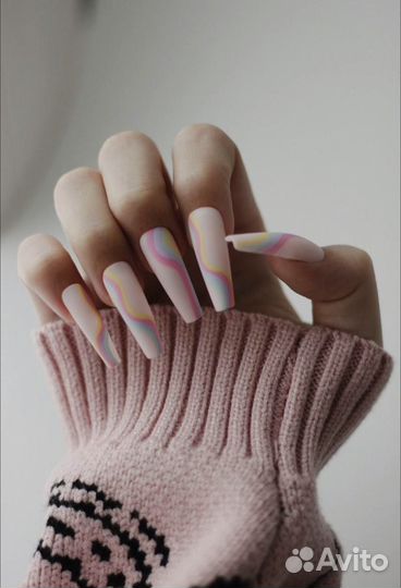 Накладные ногти длинные