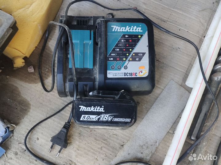 Зарядное устройство makita dc18rc + аккумулятор