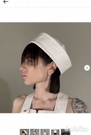 Бескозырка черный меланж