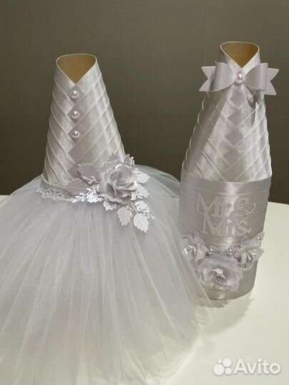 Свадебные аксессуары на стол / на бутылки быки