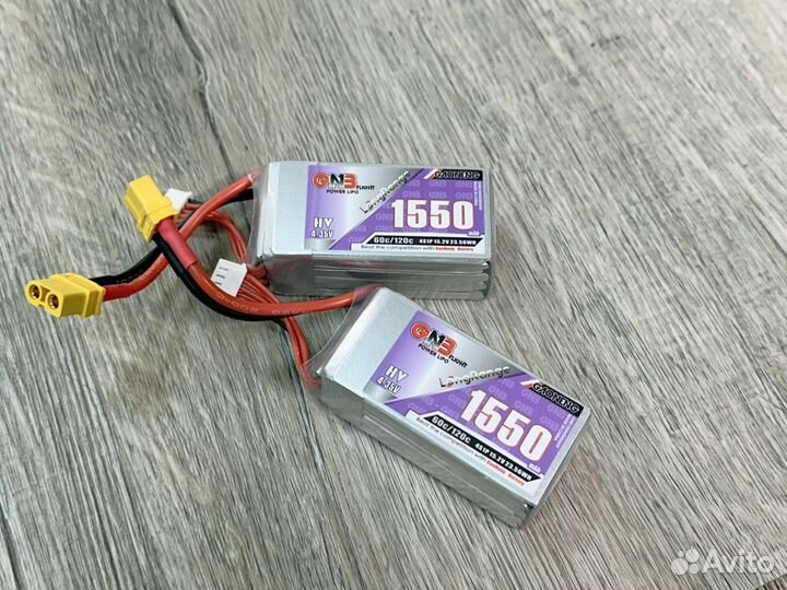 Аккумулятор lipo для FPV GNB 1550 HV 4S 60C XT60