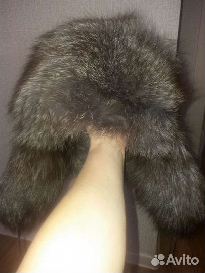 Шапка ушанка чернобурка