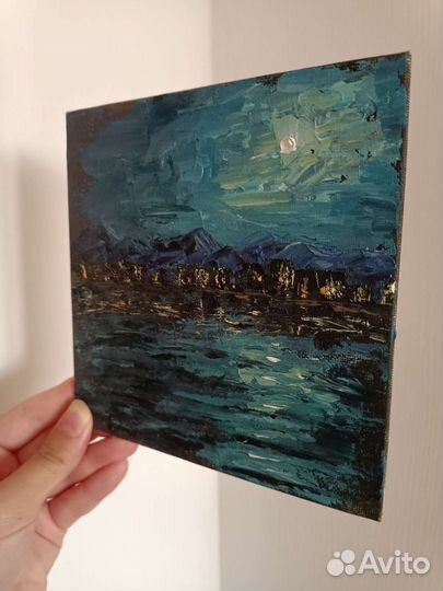 Картина маслом лунная ночь