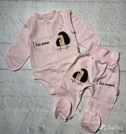 Комплект боди и ползунки для новорожденных