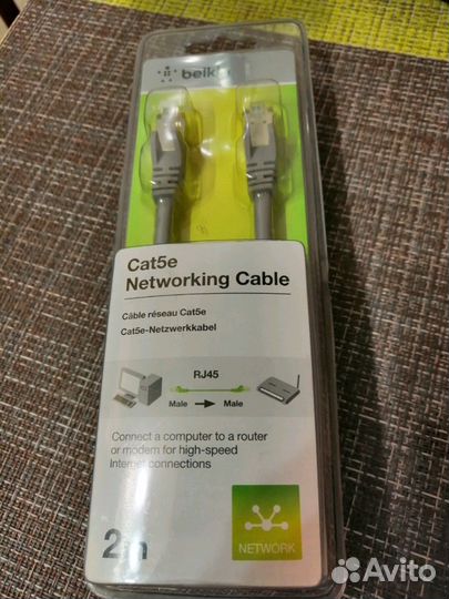 Компьютерный интернет-кабель Belkin 2 метра