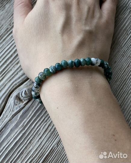 Браслет из мохового агата