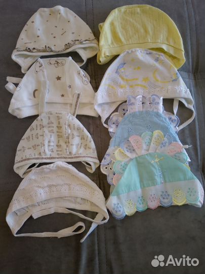 Шапочки- чепчики для новорождённых