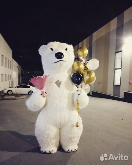 Белый мишка поздравление