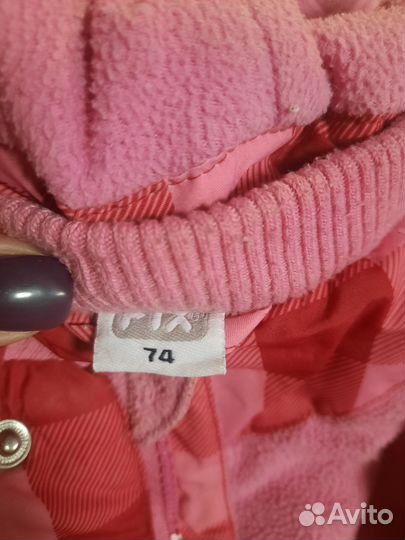 Зимний комбинезон для девочки 74