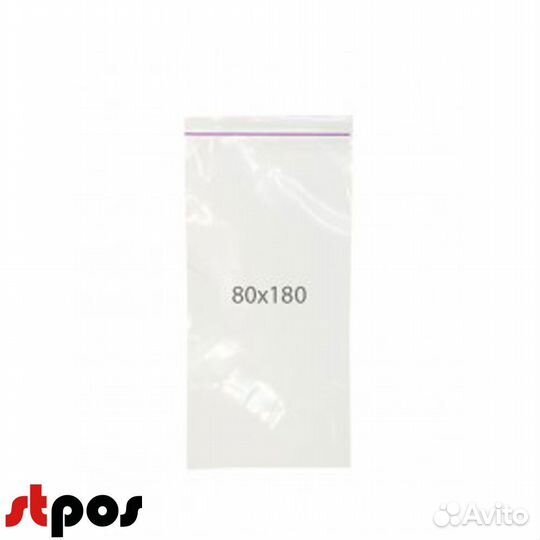 Пакеты zip lock 80х180 мм, 35 мкм, 500 шт./упак