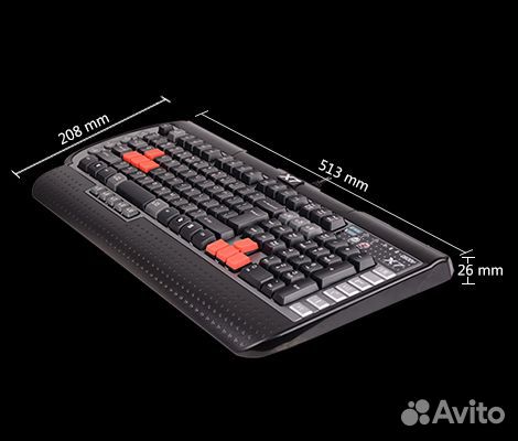 Клавиатура A4Tech X7-G800V Black, Grey (USB) новая