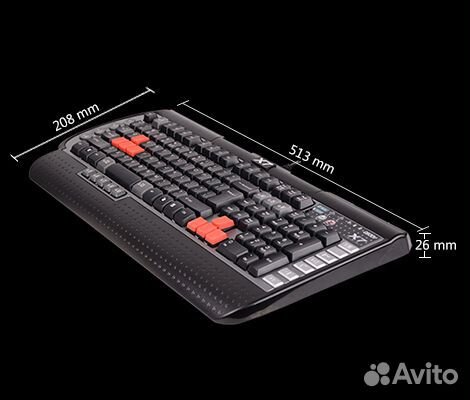 Клавиатура A4Tech X7-G800V Black, Grey (USB) новая