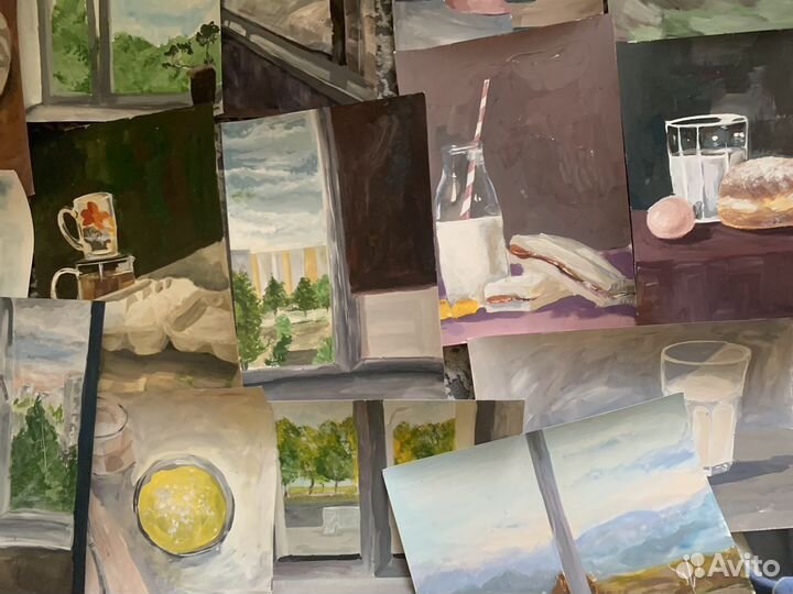 Домашка по живописи (натюрморт/пейзаж)