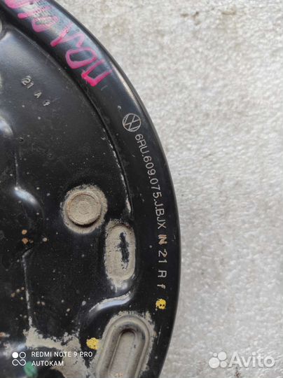 Тормозной щит задний цилиндр Volkswagen polo 5