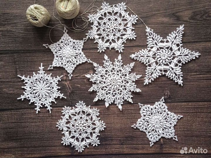 Снежинки Новогодний декор для дома ручной работы