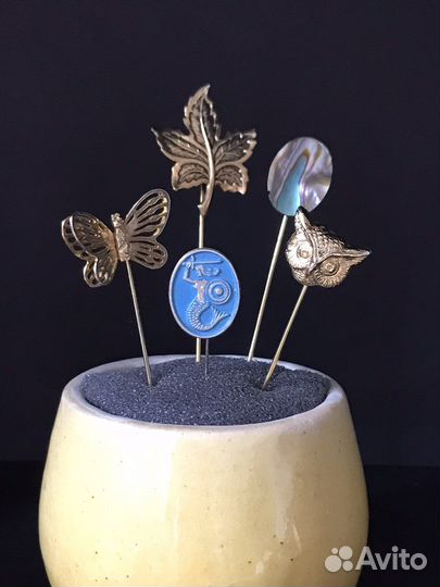 Шляпные булавки винтажные броши