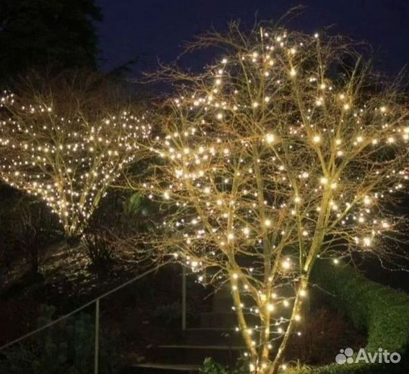 Новогоднее украшение дома гирляндой