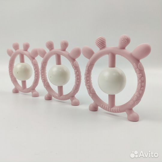 Силиконовый прорезыватель погремушка