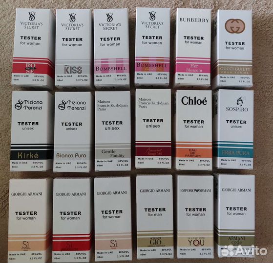 Тестеры женских духов