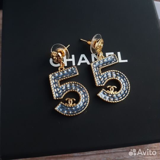 Серьги Chanel 5