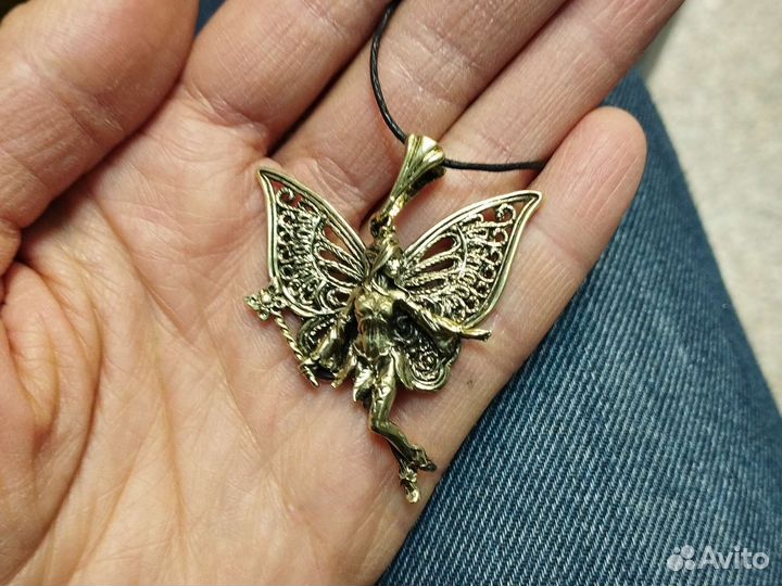 Подвеска Фея бронза ручная работа