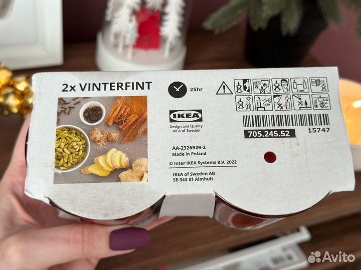 Набор свечей IKEA vinter 2шт