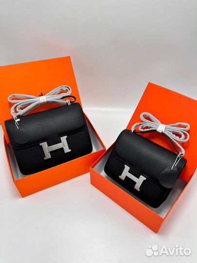 Сумка женская hermes базовая из натуральной кожи