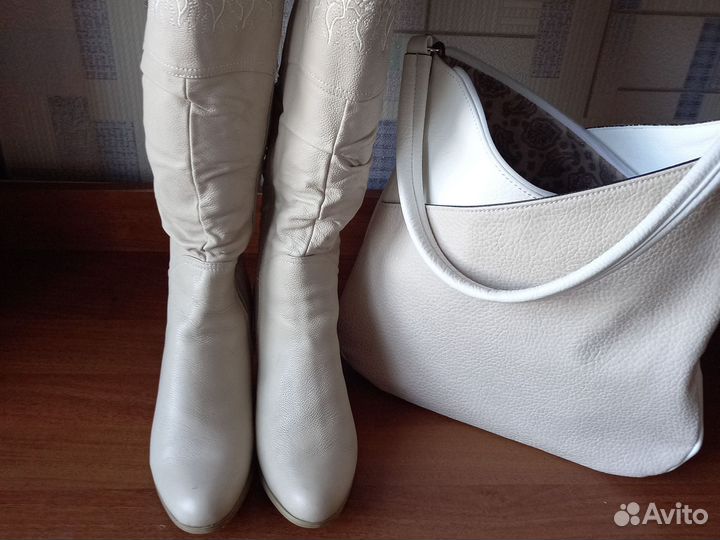 Сапоги женские натуральная кожа новые