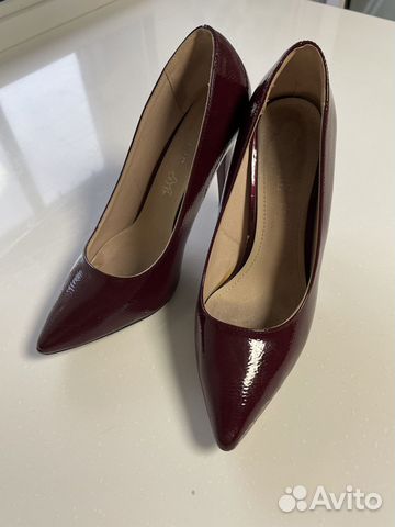Туфли кожаные бордовые 38 р