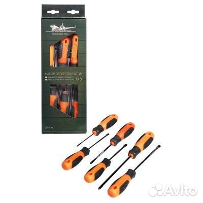 Набор отверток 6 предметов (sl4*0.8*100мм,sl5*1*10