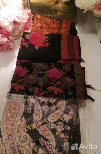 Палантин кашемир Индия Cashmere ручная работа