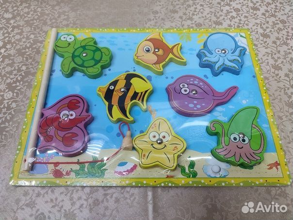 Развивающие игрушки Монтессори Магнитная Рыбалка