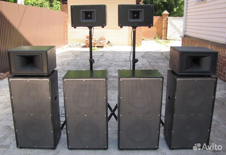 Колонки X-Acoustic 4200W 8ш Pro Рупоры+Сабы Стойки