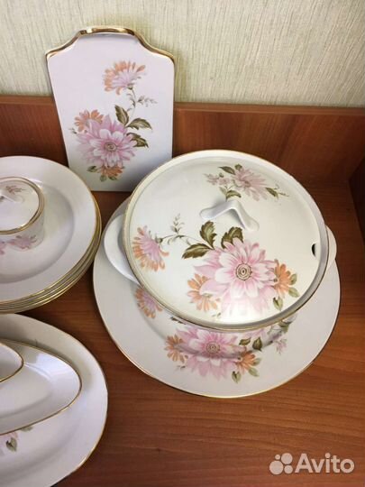 Сервиз столовый СССР Дулево хризантемы астры