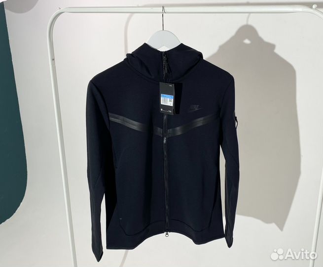 Зип худи nike tech fleece черная