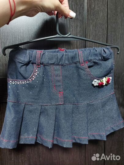 Джинсовая юбочка на девочку