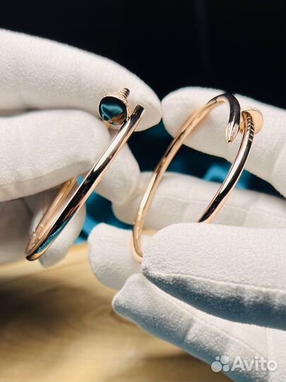 Золотой браслет cartier гвоздь