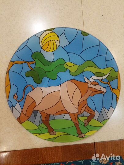 Блюдо сервировочное Мадонна 27 см и стекло 24